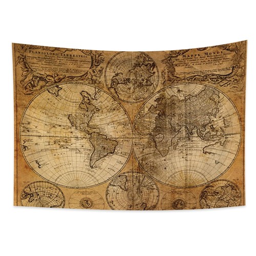 Arazzo mappa vintage - vintage, per